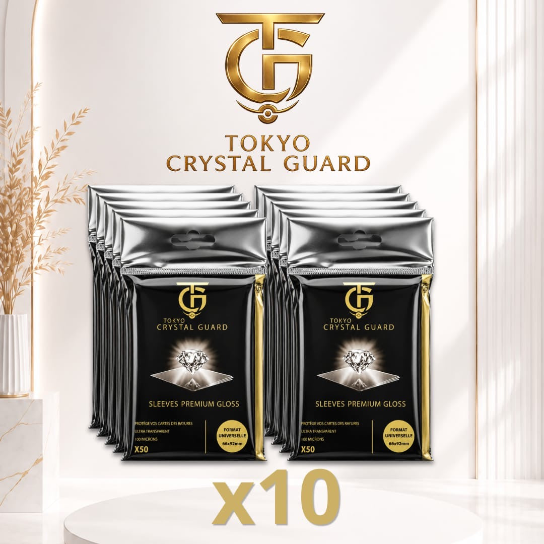 Sleeves Premium Rigides Tokyo Crystal Guard – Paquet de 50 – 8,49€